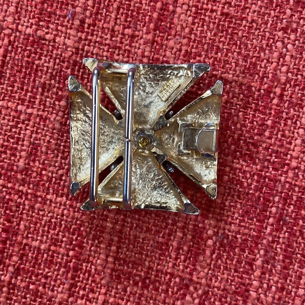 VTG 1994 Mimi di N Chunky Maltese Cross Celtic Cross Belt Buckle Gothic Goth